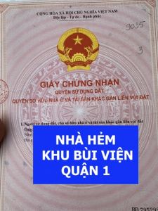 ✅[NHÀ BÁN]- Hẻm 242 3m Bùi Viện, P. Phạm Ngũ Lão,Q1 Chỉ 14.5Tỷ